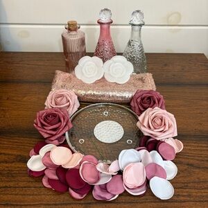 Elegant Rose Gold Themed Table Decor